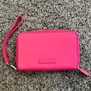 Vera Bradley pink wallet with zipper and wristlet option